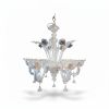 Lampadario Sinfonia Azzurra 6 luci Decoro Oro